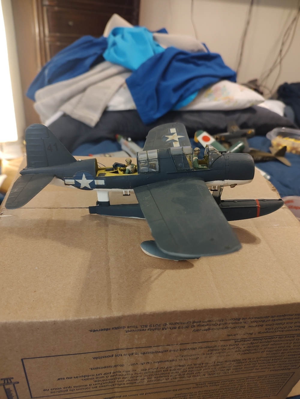 Constructed Model Kingfisher Plane  AS IS